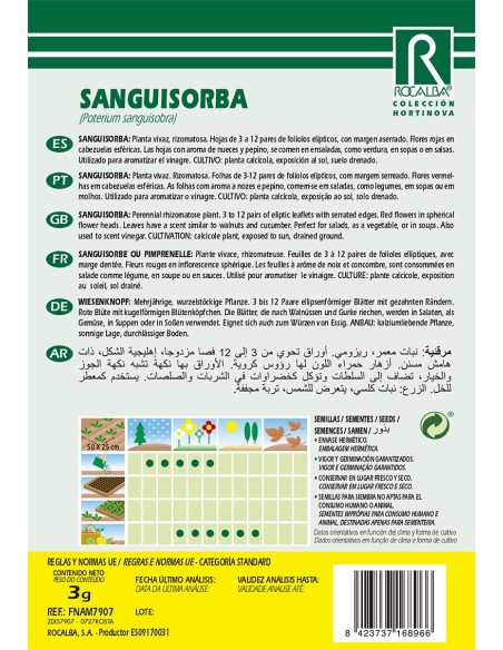 Semente de Sanguisorba