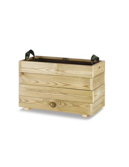 Plantador retangular de madeira (60x30x40)