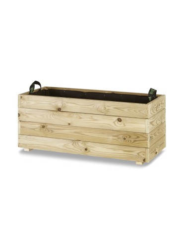 Jardinera madera rectangular (90x40x40)