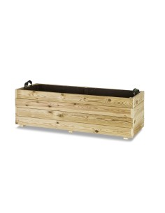 Jardinera madera rectangular (120x45x40)