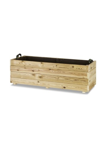 Jardinera madera rectangular  (120x45x40)