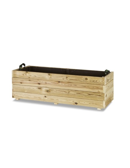 Jardinera madera rectangular  (120x45x40)