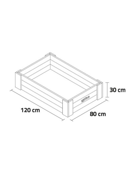 Jardinera madera cuadrada (50x50x40)