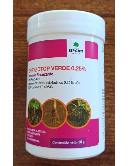 Hormona d'arrelament en pols Chryzotop verd (25 gr)