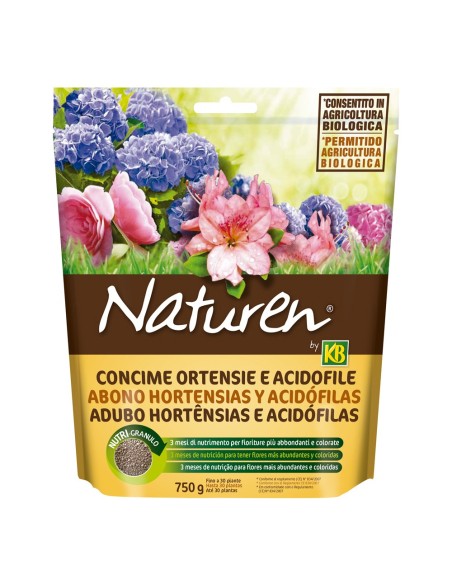 Fertilizante granulado Hortênsias e acidofílicas Naturen (750 gr)