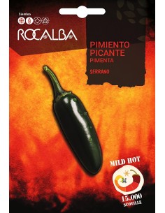 Semente de pimentao Serrano (15.000 scoville)