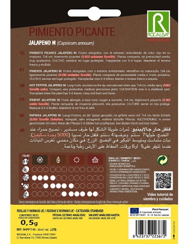 Semilla Pimiento Jalapeño (5.000 scoville)