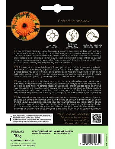 Semente de calêndula - aromas de vinagre