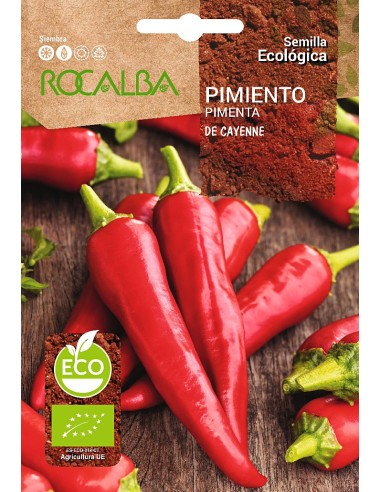 Semilla pimiento picante cayenne (ecológica)  (50.000 scoville)