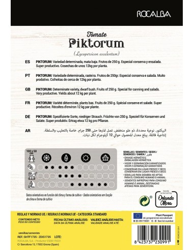 Semilla tomate Piktorum