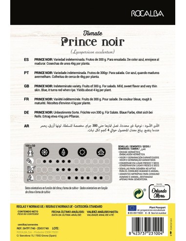 Semilla tomate Prince noir