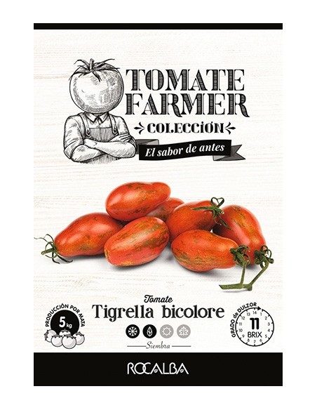 Semilla tomate Tigrella bicolore