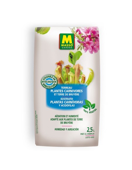 Substrato de plantas carnívoros o solo acido (2,5 litros)