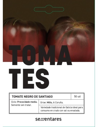 Llavor tomàquet Negre de Santiago (tradicional gallec)