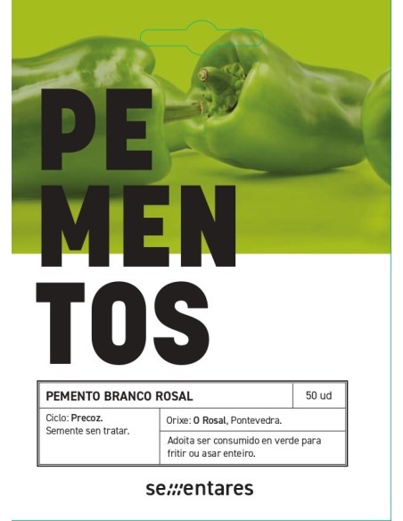 Semilla pimiento Blanco Rosal (tradicional gallego)