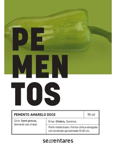 Semilla pimiento Amarelo Doce (tradicional gallego)