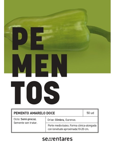 Semente de pimento Amarelo Doce (tradicional galego)
