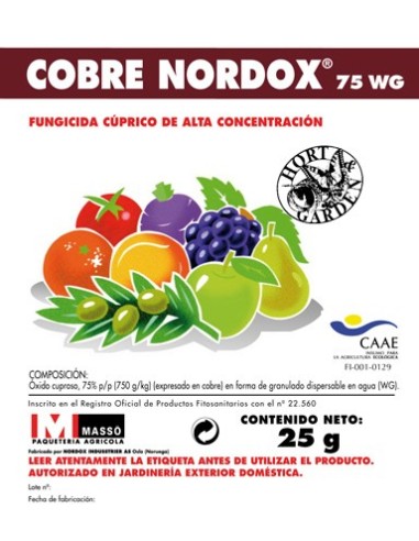 Fungicida de cobre Nordox 75 WG