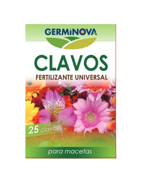 Abono clavos o bastoncitos Universal Germinova (25 varitas - 45 gr)