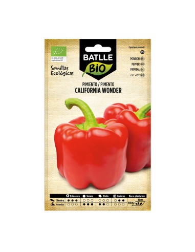 Semilla pimiento California Wonder (ecológica)