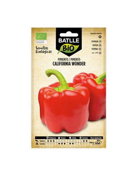 Semilla pimiento California Wonder (ecológica)