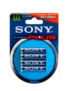 Pack de 4 piles alcalines 1,5V Sony