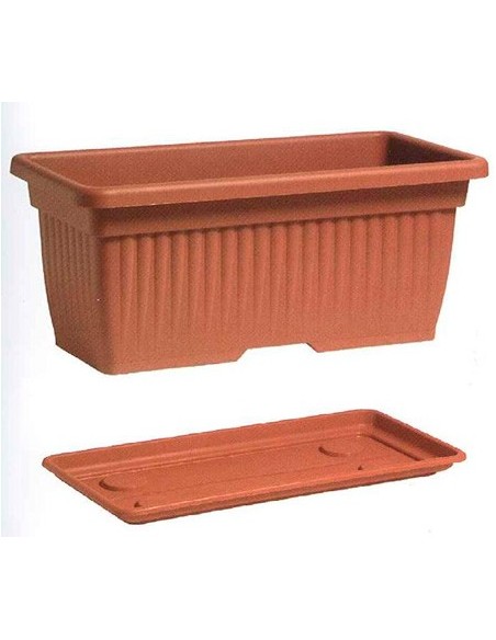 Jardinera i plat de plàstic Fiorere