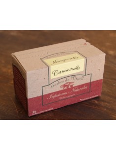 Sobres de flor de camamilla seca