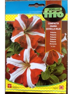 Semilla Petunia compacta enana estrella roja