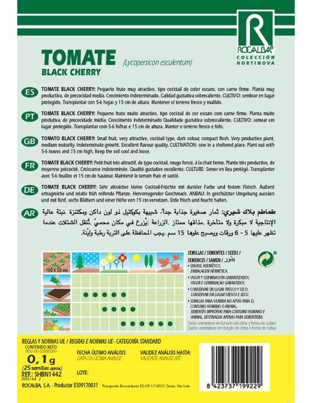 Semilla tomate black Cherry