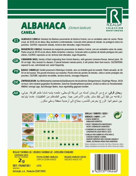 Semilla Albahaca Canela