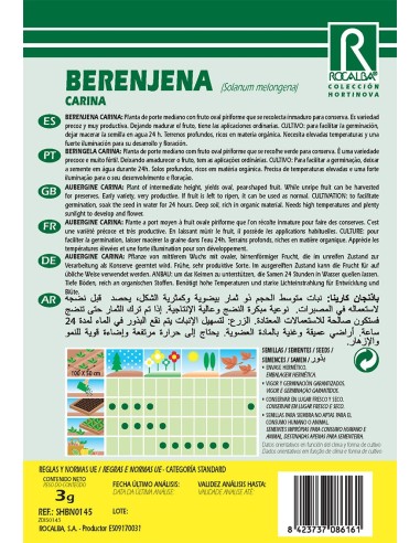 Semilla berenjena Carina